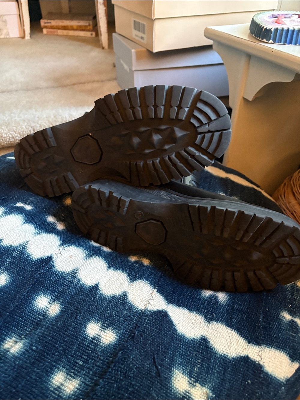 STAUD Black Leather Chelsea Lug Booties - Picture 3 of 5
